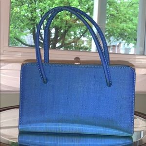 Vintage blue silk purse